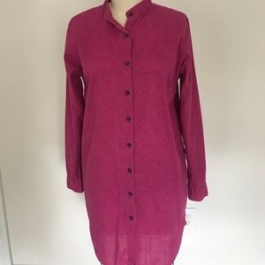 Marimekko Button Down Cotton Tunic SZ 38